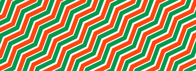 Candy cane zigzag seamless pattern. Red and green zig zag stripe repeated background. Christmas wrapping paper wallpaper. Xmas peppermint backdrop. Winter holiday gift lines print design. Vector