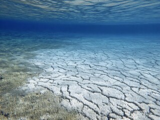 dendritic. White calcareous deposits forming dendritic patterns on a coral reef. ESG reports, sustainability campaigns, designed for sustainability communications and ESG reporting.