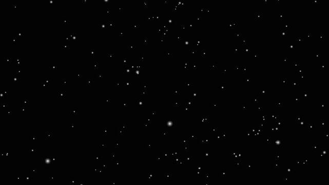 Winter snow- Falling snow loopable animation on black background. Isolated realistic snow falling. Snow flakes slowly falling densely on dark background. Snowfall- Falling snow flakes overlay.