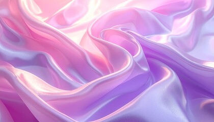 Obraz premium Pastel Silk Draped with Gradient Highlights in Pink and Lavender