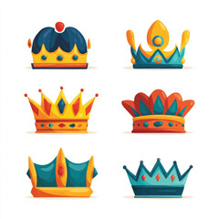 Elegant crown silhouette illustration with intricate details isolated on a clean white background for versatile design use isolated on white background