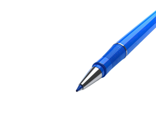 Close-up of a blue pen tip