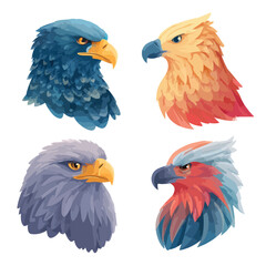 Majestic eagle silhouette illustration in flight isolated on a clean white background for graphic design isolated on white background