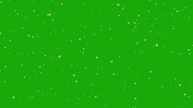 Realistic snow falling on green screen background. Flurry snow- Snowflakes slowly falling on green sky. Seamless loop. Realistic snow fall- Looping snow flakes falling matte. Heavy snowfall overlay.
