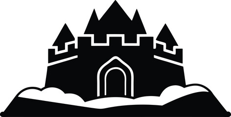 Fototapeta premium Snow Fort Vector Icon.