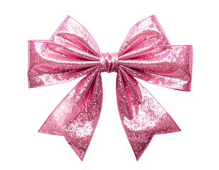 Large pink glitter bow