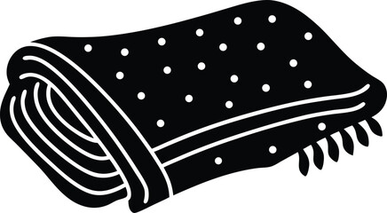Woolen Blanket Vector Icon.