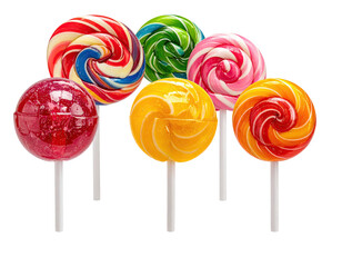 Colorful lollipops on sticks