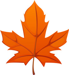 Happy Thanksgiving Day autumn holiday icon of maple leaf, cartoon vector. Thanksgiving Day symbol of autumn harvest season or fall leaves for Thanksgiving holiday celebration and greeting