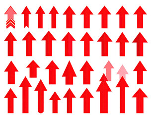 Grid of red arrows with one variation