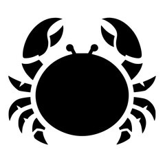Fat crab logo silhouette