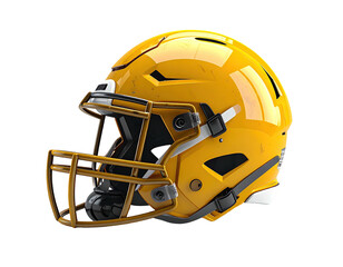 Fototapeta premium Yellow football helmet profile