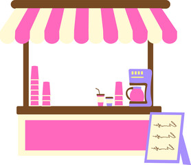 Cafe Building Illustration