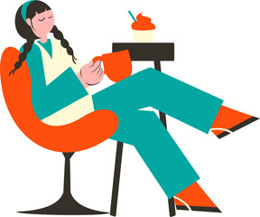 Women's Activities In Cafes