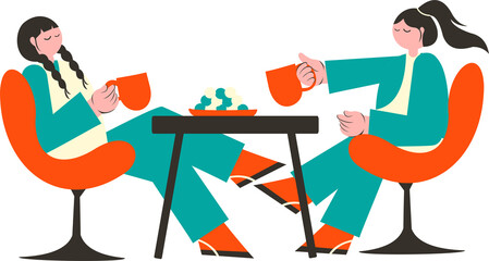 Women's Activities In Cafes