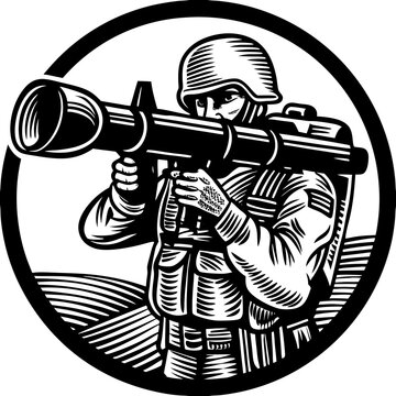 soldier with bazooka