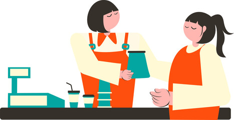 Women's Activities In Cafes