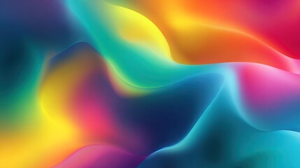 A vibrant, abstract composition of flowing, blended colors creating a smooth, undulating landscape