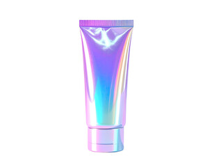 Holographic tube cosmetic container