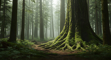 forest in the morning