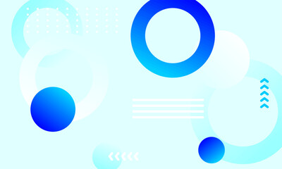 Abstract Soft Blue Gradient with Modern Circles