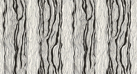 Abstract textured background with vertical black and white wavy lines, resembling wood grain or tree bark pattern.