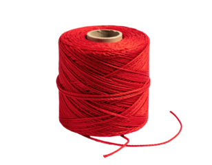 Bright red spool of thread