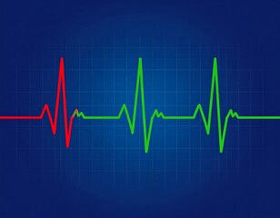 Medical heart rate monitor display