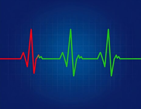 Medical heart rate monitor display