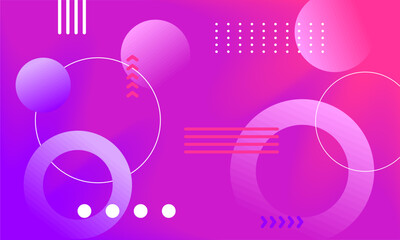 Pink Purple Gradient with Transparent Circles Design