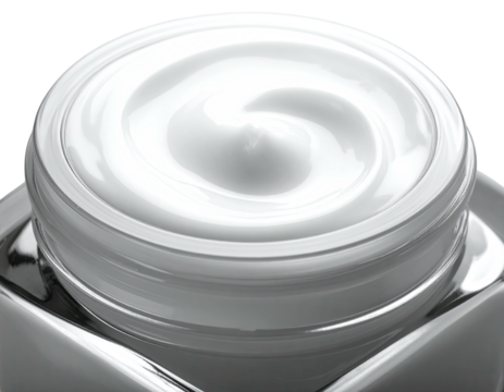 Creamy cosmetic product in a jar