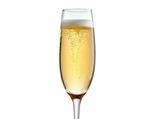 Champagne in a flute glass