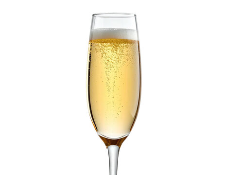 Champagne in a flute glass