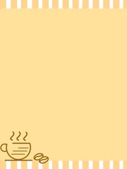 Coffee cup frame. A rectangular Frame Border with coffee cup and coffee bean pattern