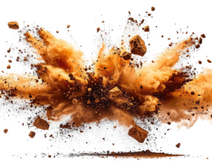 Explosive brown powder explosion