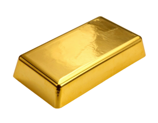 Gold bar on black background