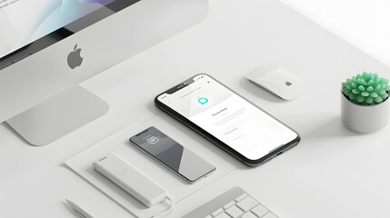 software branding mockup app icon login screen