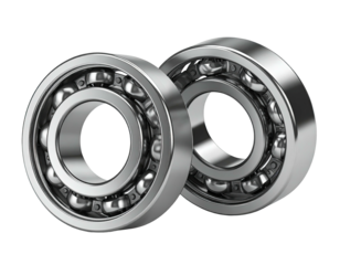 Two metallic bearings in close proximity