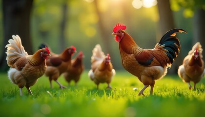 Fototapeta premium free range chicken