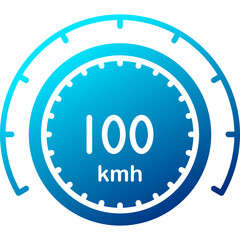 speedometer glyph gradient color icon