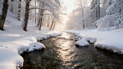 river in winter
