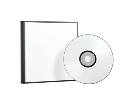 Blank CD case and disc