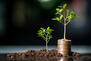 business's financial profit graph experiences significant growth as indicated by green arrow pointing upwards, showcasing a positive trajectory for company's success