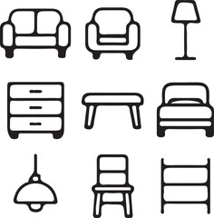 furniture icon set