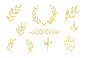 Elegant gold line art cleaning icons set with transparent background, detailed vector illustration collection, minimalistic design for housekeeping and cleaning concept, ordered elements