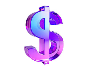 Vibrant 3D dollar sign