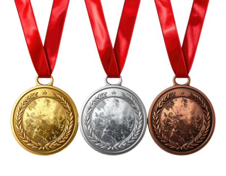Three medals with red ribbons (1)