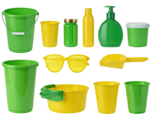 Colorful plastic beach toys