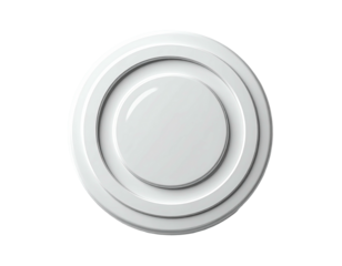 White circular design with concentric rings