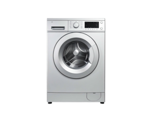Modern silver washing machine (2)